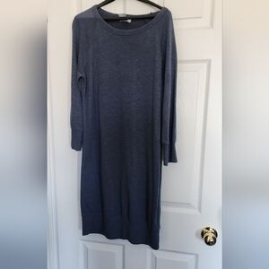 Blue sweater dress